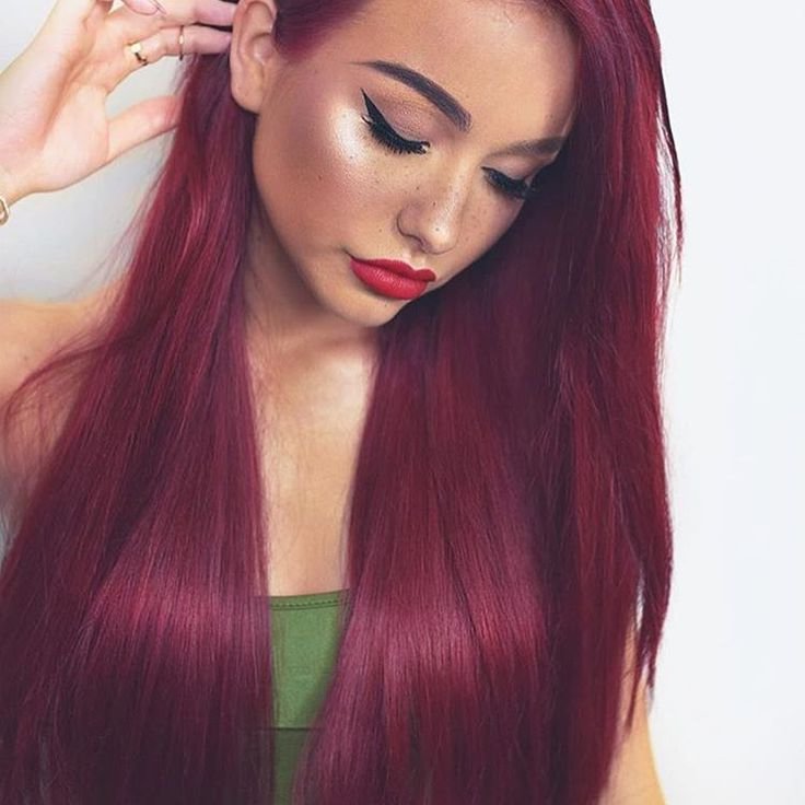 15+ Vivid Dark red hair Colors to try - Human Hair Exim