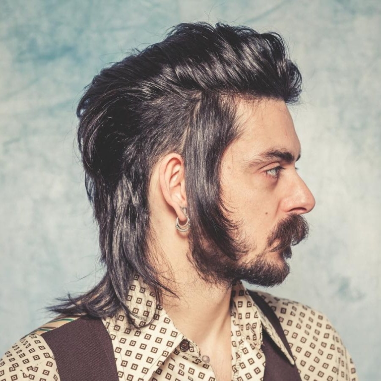 Medium Mullet Hairstyle Ideas for Men Haircut