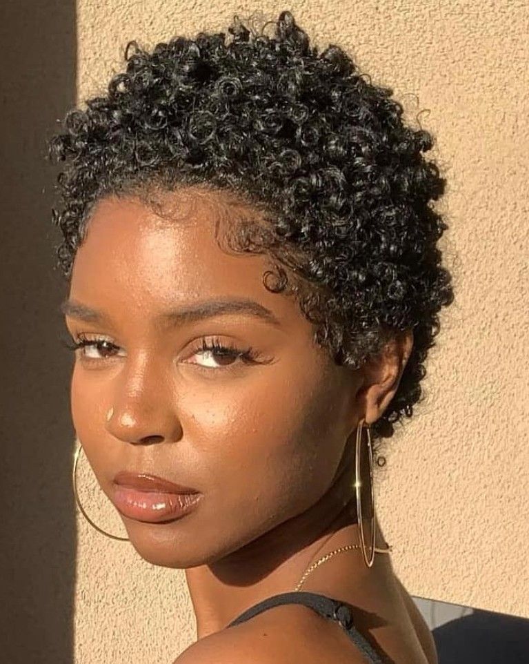 96 Cute Short Natural Hair Styles For Black Woman for Girls